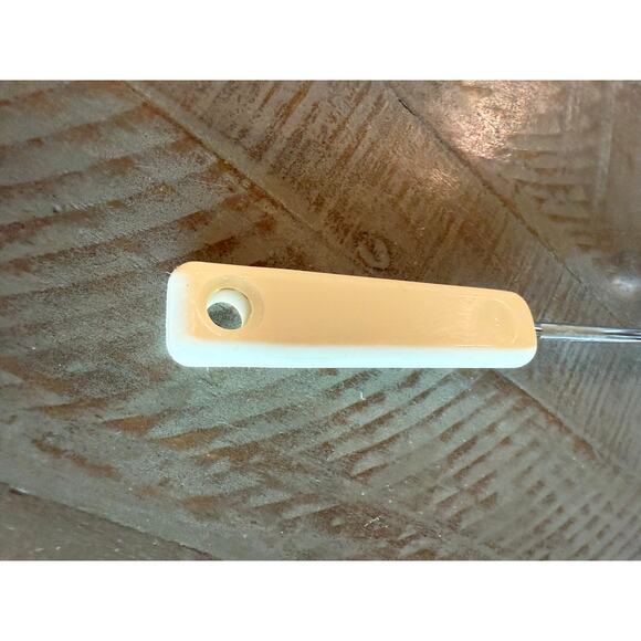 Vintage Ekco Stainless Steel Soup Ladle White Handle Double Spout 10.5" - Picture 5 of 7